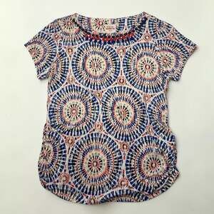 Ruby Rd. FAVORITES Women's Petite Med. Kaleidoscope Print Embellished Beaded Top